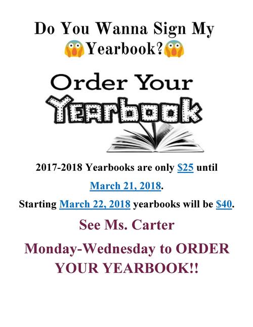 Order Your Yearbook Today 