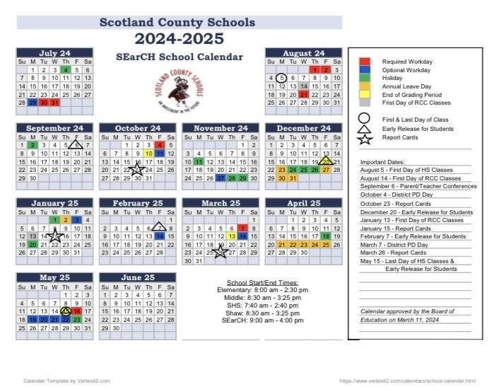  2024-25 School Calendar